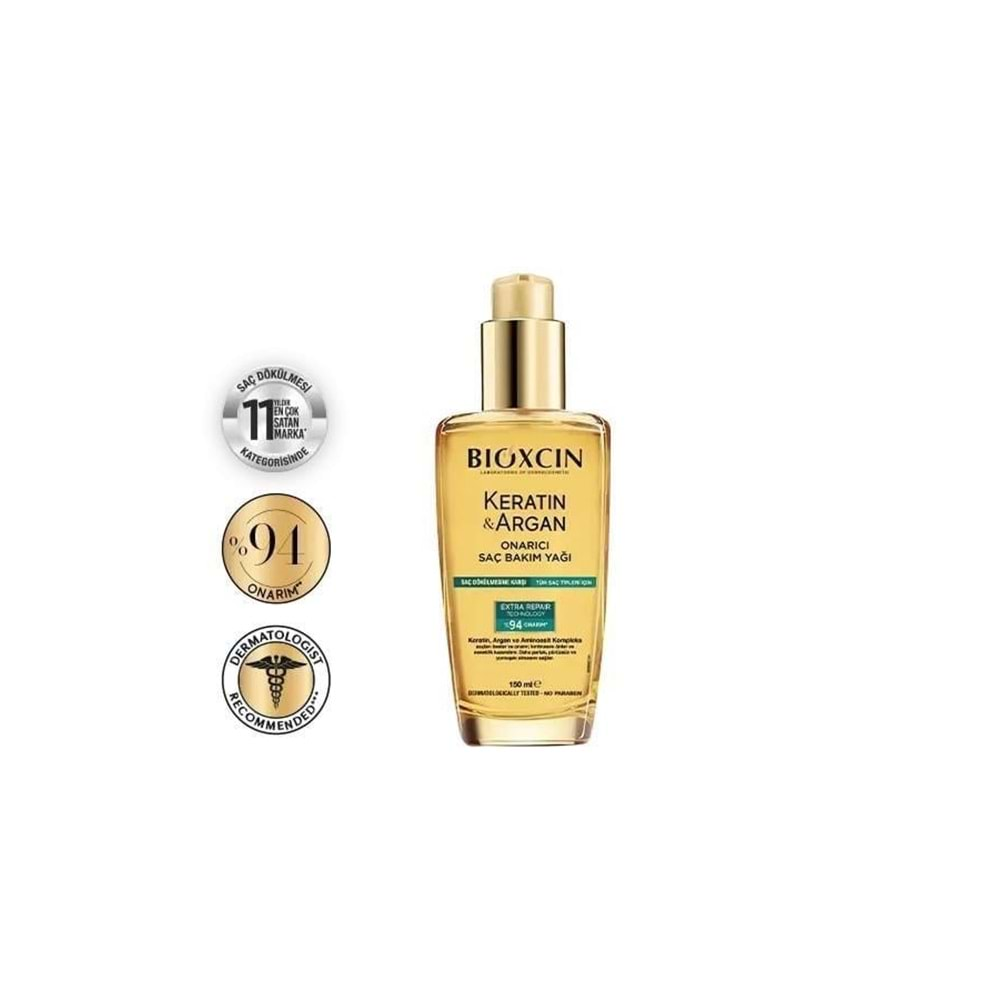 Bioxcin Keratin Argan Onarıcı Saç Bakım Yağı 150 ML