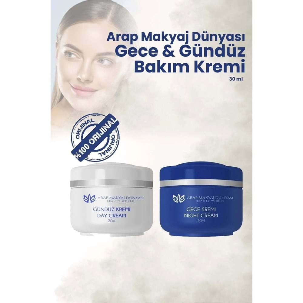 Arap Makyaj Dünyası Gece & Gündüz Yüz Bakım Kremi (2x20ml)