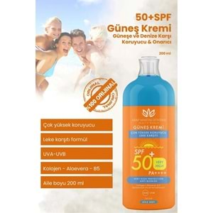 Arap Makyaj Dünyası 50 Spf Güneş Kremi 200ml Yüz Güneş Kremi Ve Vücut Güneş Kremi